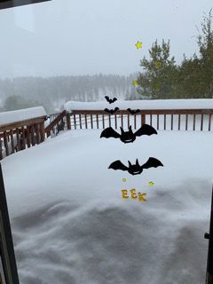 Halloween themed snow